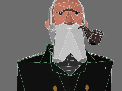 collection soldiers sailors Low-poly 3D model