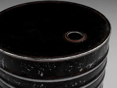 Industrial Oil Barrel Low-poly 3D model