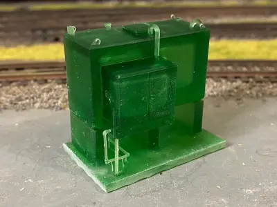 Model Railway 4500L Oil Tank and Base 3D print model