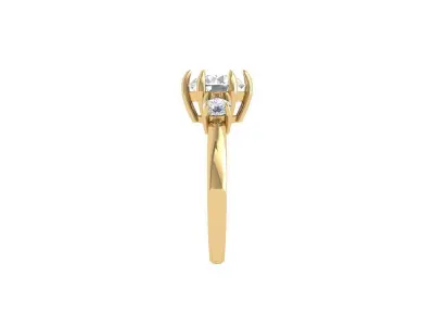 Solitaire Engagement Ring 3D print model 80