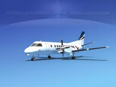 SAAB SF340 Rex Regional Express 3D model