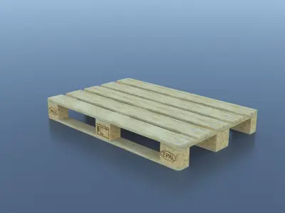 Clean Euro-palette Free low-poly 3D model