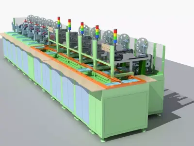 Industrial Equipment 29 - Automatic Labeling Production  3D model