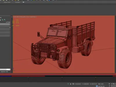 drive two platoon military vehicles cards medical logistics  3D model
