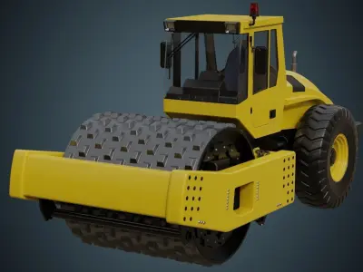 Compactor 2A Low-poly 3D model