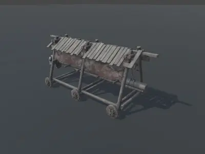 Battering Ram - Siege Tower Low-poly 3D model purchase