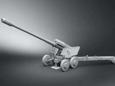 2A36 Giatsint scale model  3D print model