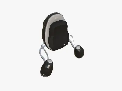 Jetpack Low Poly I04 - SciFi Character Design Low-poly 3D model