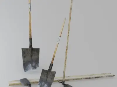 Garden tool shovel 3D model