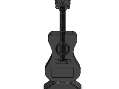 Sheet Metal Guitar Fireplace 3D model