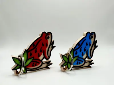 Berry Frog Keychain 3D model