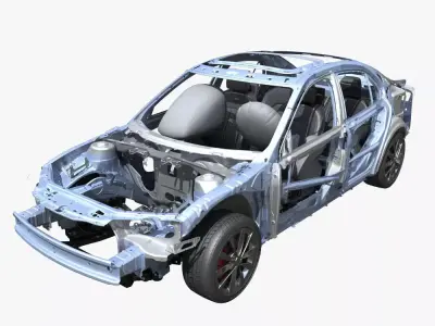 Car Frame 02 3D model purchase