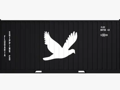 20 ft Bitumen Box Container 3D model