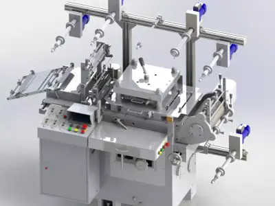 WA300G-Die Cutting machine 3D model