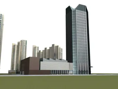 Commercial Building 3D model 36