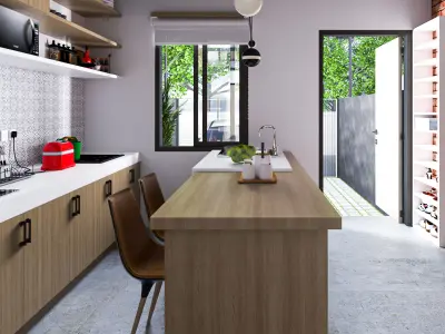 Industrial House and Full Interior 3D model