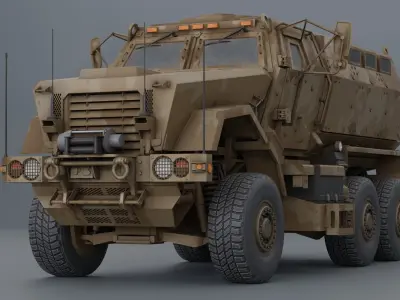 MRAP Caiman 3D model Low-poly 3D model
