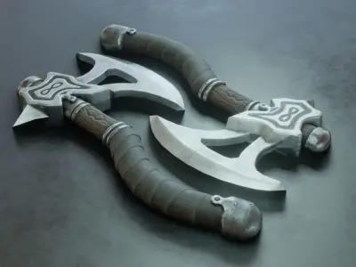Infinity Ax Low-poly 3D model