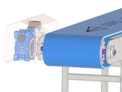 Modular Belt Conveyor 01 Low-poly 3D model