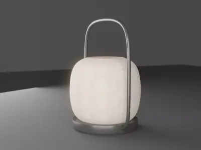 Modern Zen Lantern - Minimalist Portable Lamp 3D model