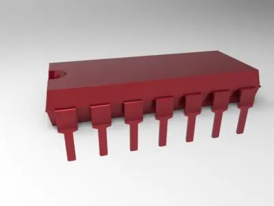 3d model of chip 14 feet 3D print model