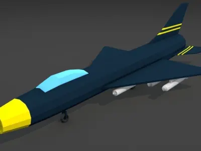 Low Poly Aircraft Pack Free low-poly 3D model