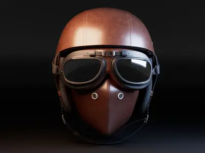 Motorcycle Helmet 3D model buy