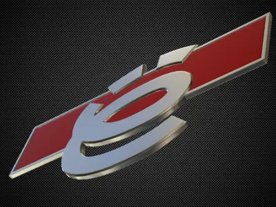 e mobile logo 3D model
