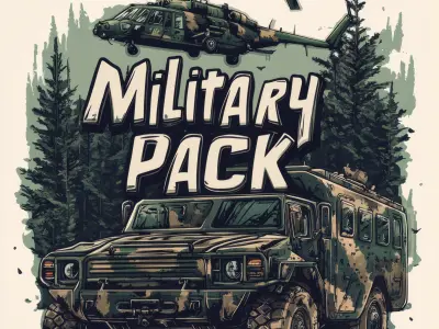 BIG Military Pack - 37 Vehicles - Low Poly 3D Models 3D model