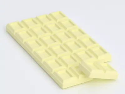 chocolate bar white 3D model