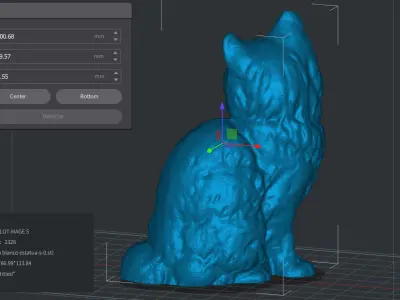 Cat figure statue  3D print model
