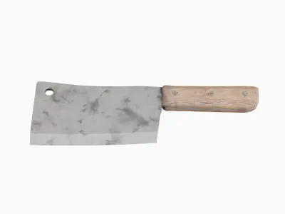 Meat Cleaver C 03 Low-poly 3D model