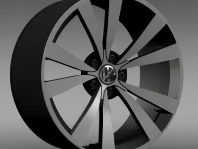 VW Beetle 2012 rim 3D model