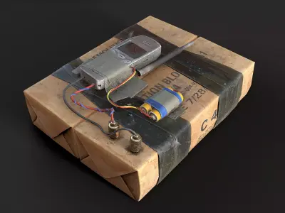 C4 Plastique Bomb Low-poly 3D model