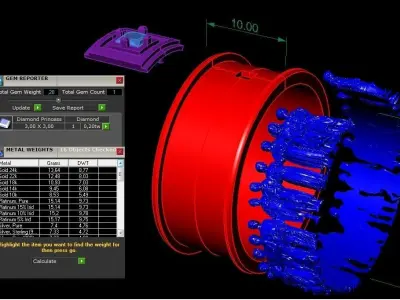 mens ring  with antique statues   3D print model