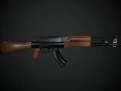 AK-47 Low-poly 3D model 3