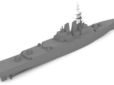 Battleship Simplified 3D model