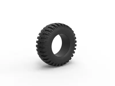 Military Ural tire O-47A Scale 1 to 25 3D print model