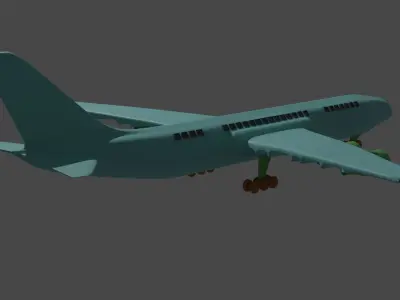 IL-96 passenger aircraft 3D model