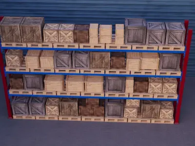 Warehouse Rack Storage 3D model 3D model