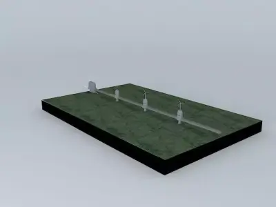 ARGO Architects ISEM Intercontinental surfaced maglev track line Free 3D model