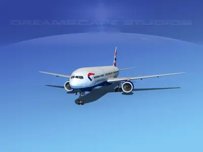 Boeing 777-300 MP British Airways 3D model