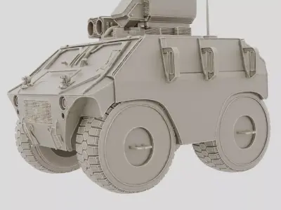 Wheeled Armored Patrol Vehicle for 3D print 3D model