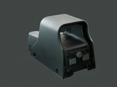 holographic weapon sight Low-poly 3D model