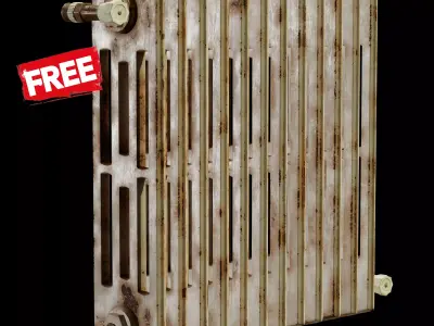 Rusty Radiator Free low-poly 3D model