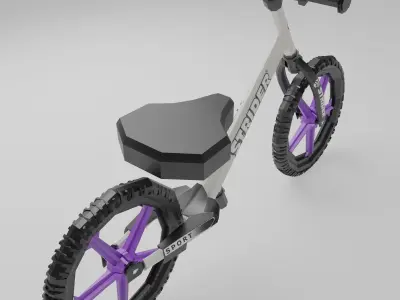 lowpoly cycle balance bike Low-poly 3D model