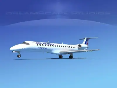 Embraer ERJ-145 Air France Regional 3D model