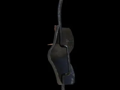 Chinese hook shield Gou Xiang Low-poly 3D model