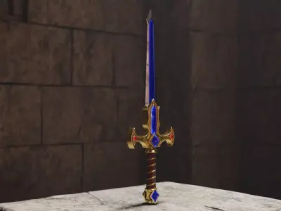 Fantasy Sword set 01 Low-poly 3D model