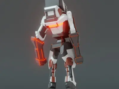 Stylized Sci Fi Robot 3D model